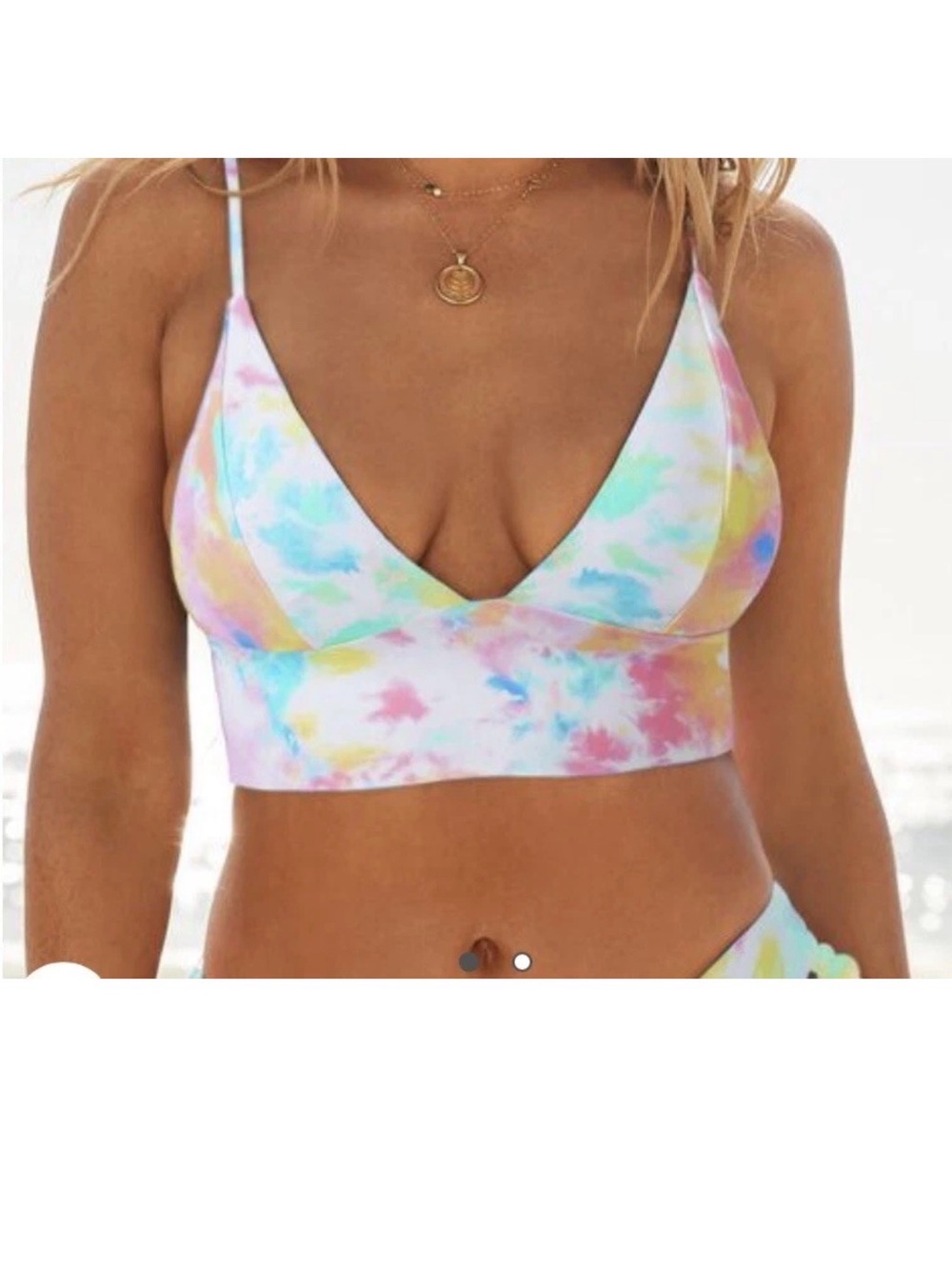 Swimsuits For All Camille Collection Tie-Dye Longline Bikini Set